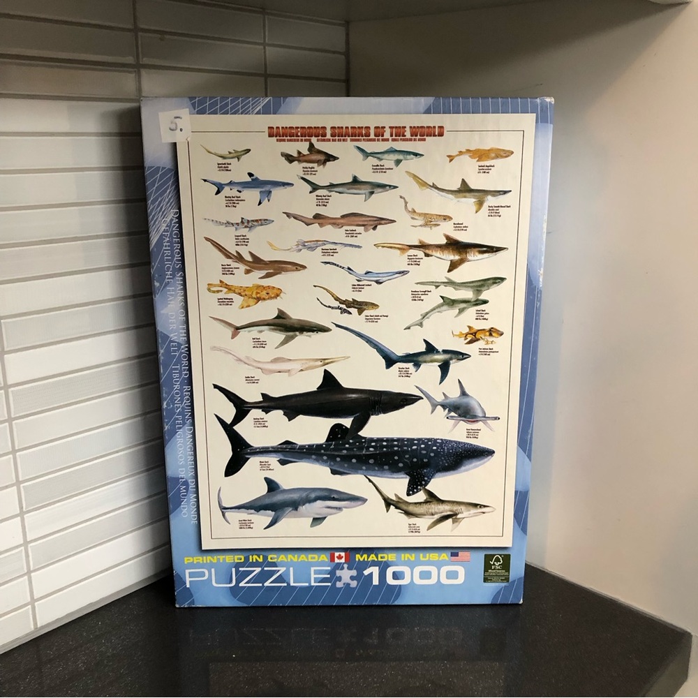 Eurographics Dangerous Sharks of the World 1000 piece puzzle